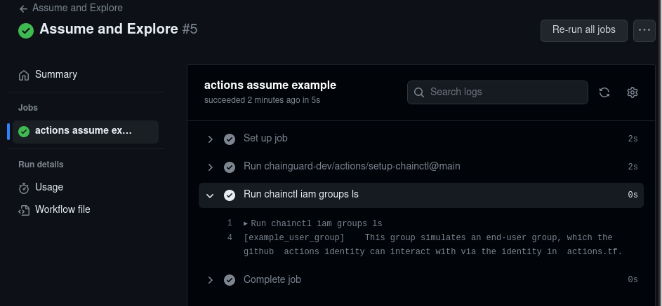 Screenshot showing the output of the &ldquo;Assume and Explore&rdquo; workflow.